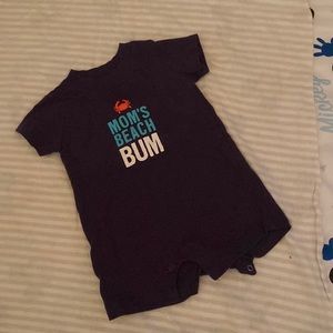 “Moms beach bum” baby boy Romper